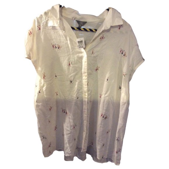 👗5/$25 - Cheerleader Print Top - Picture 1 of 1